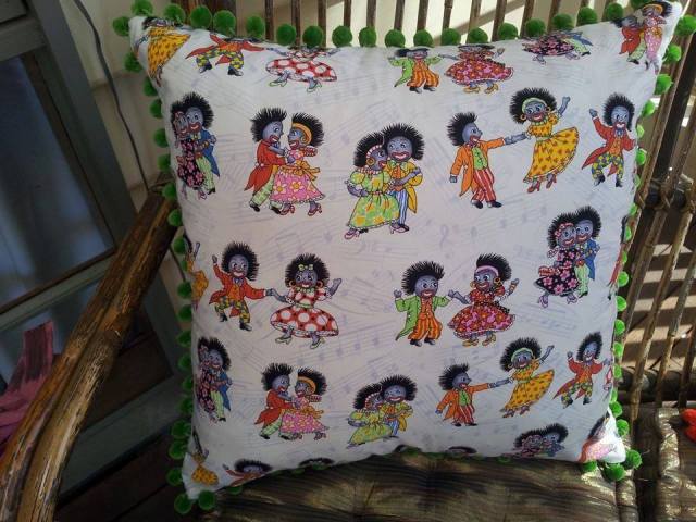 Good Golly Miss Molly -with green pompom trim