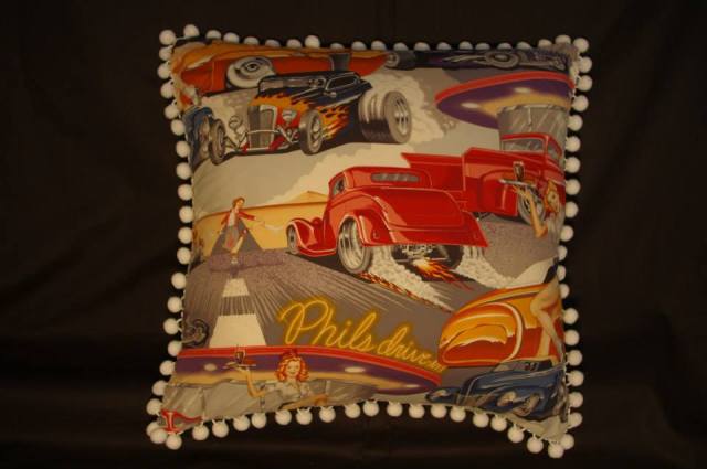 Phil's DIner Grey Retro Cushions