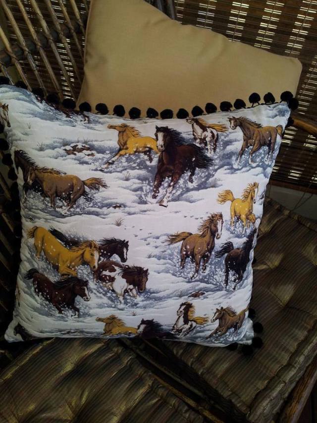 Running Horses in Snow